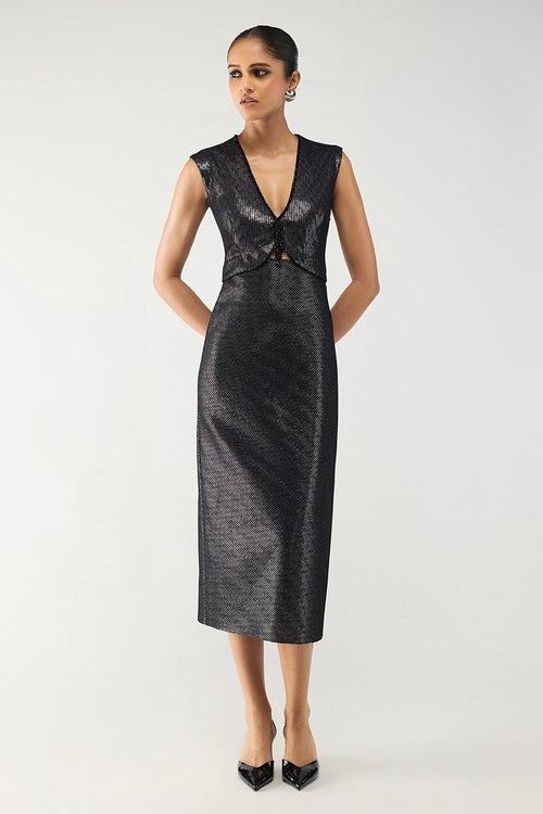 Midnight Mirror Sheath Dress