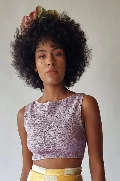 Light Lilac Ruched Top