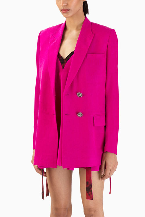 Minimalist Fuchsia Dusk Pashmina Jacket