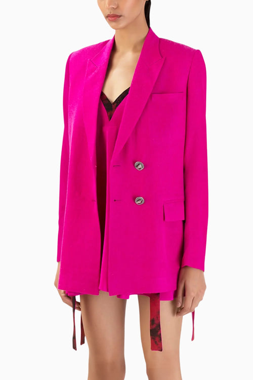 Minimalist Fuchsia Dusk Pashmina Jacket
