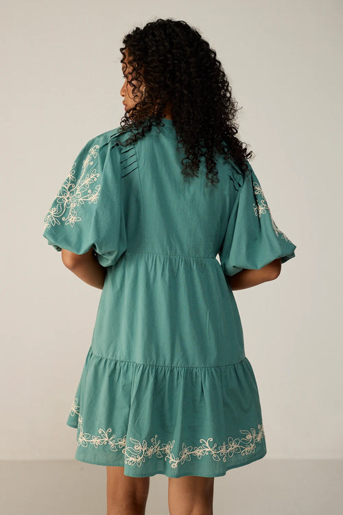 Teal Dove Mini Dress