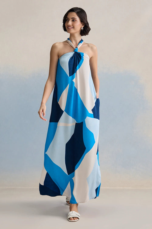 Ocean Wave Maxi Dress
