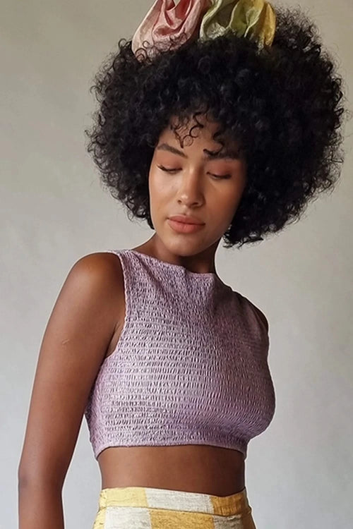 Light Lilac Ruched Top