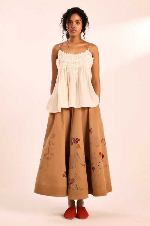 Floral Mocha Skirt