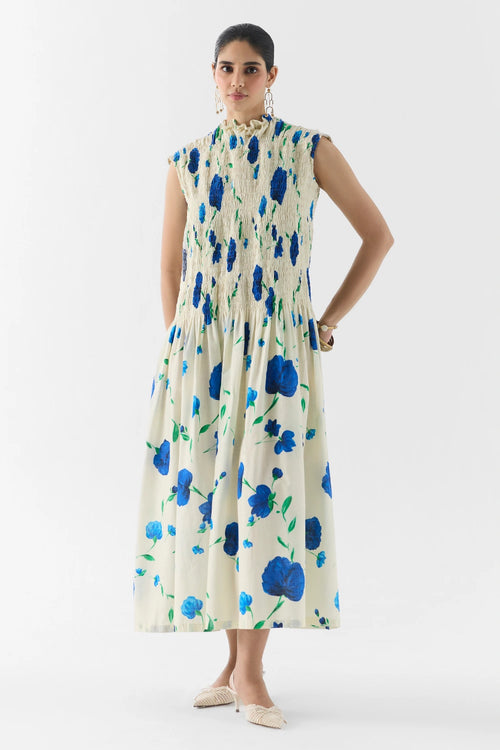 Moss Rose Ruching Dress