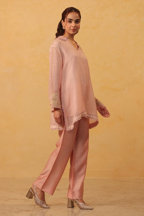 Vaayu Light Pink Applique Co-ord Set