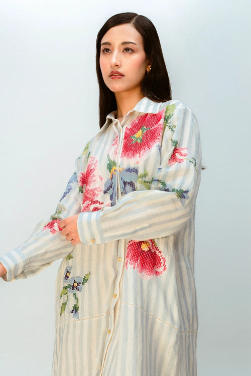 Clouded Ribbon Dress