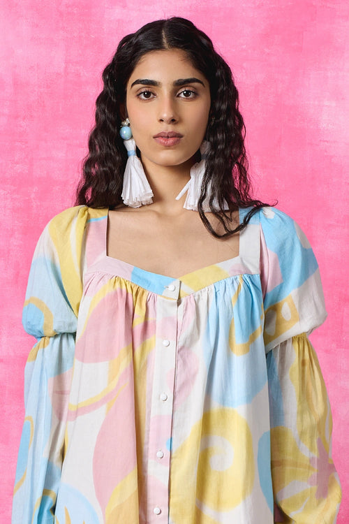 Floré Puff Sleeve Dress