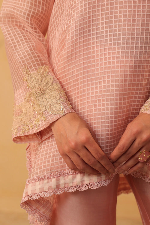 Vaayu Light Pink Applique Co-ord Set