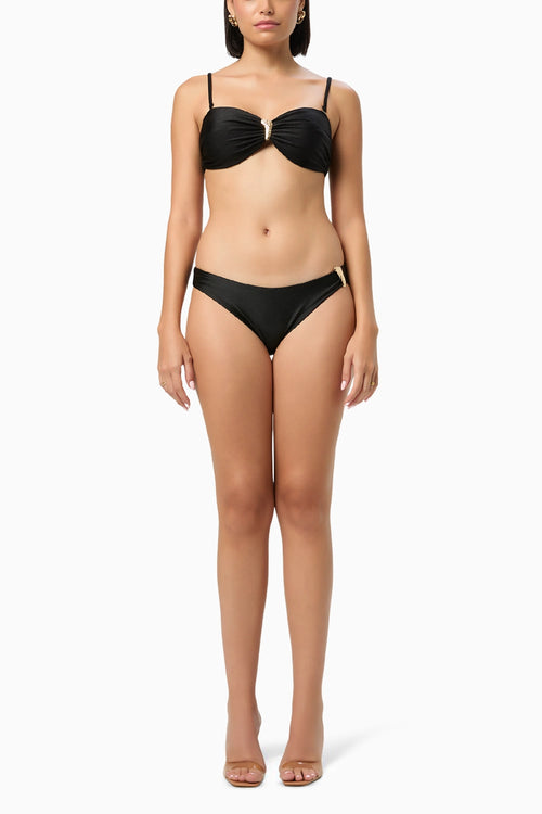 Obsidian Crescent Bandeau Bikini Top