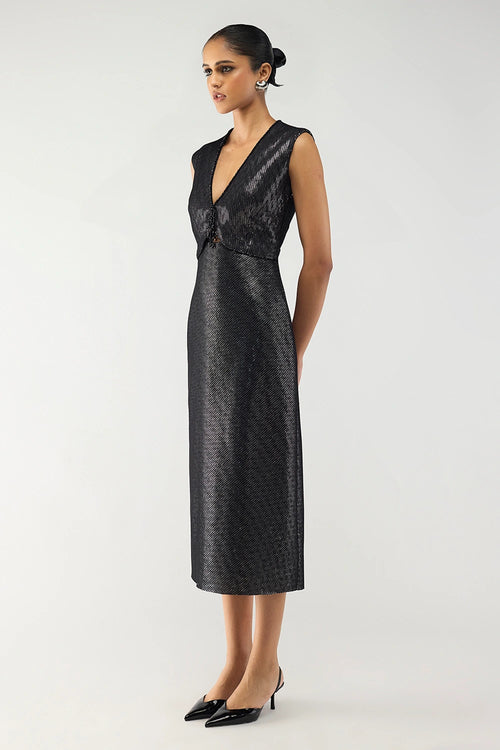 Midnight Mirror Sheath Dress