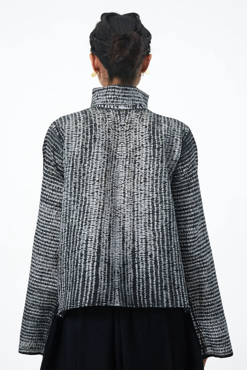 Black White Dyer's Top