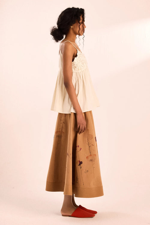 Floral Mocha Skirt