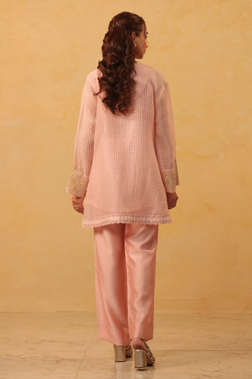 Vaayu Light Pink Applique Co-ord Set