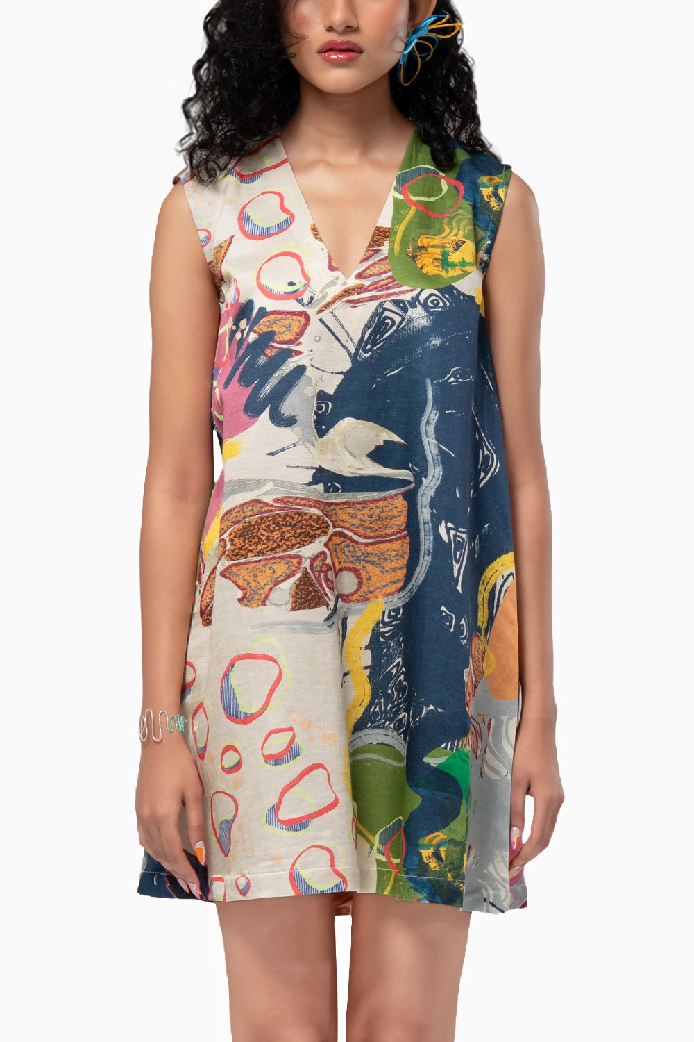 Milo Short Dress with Organza Bib