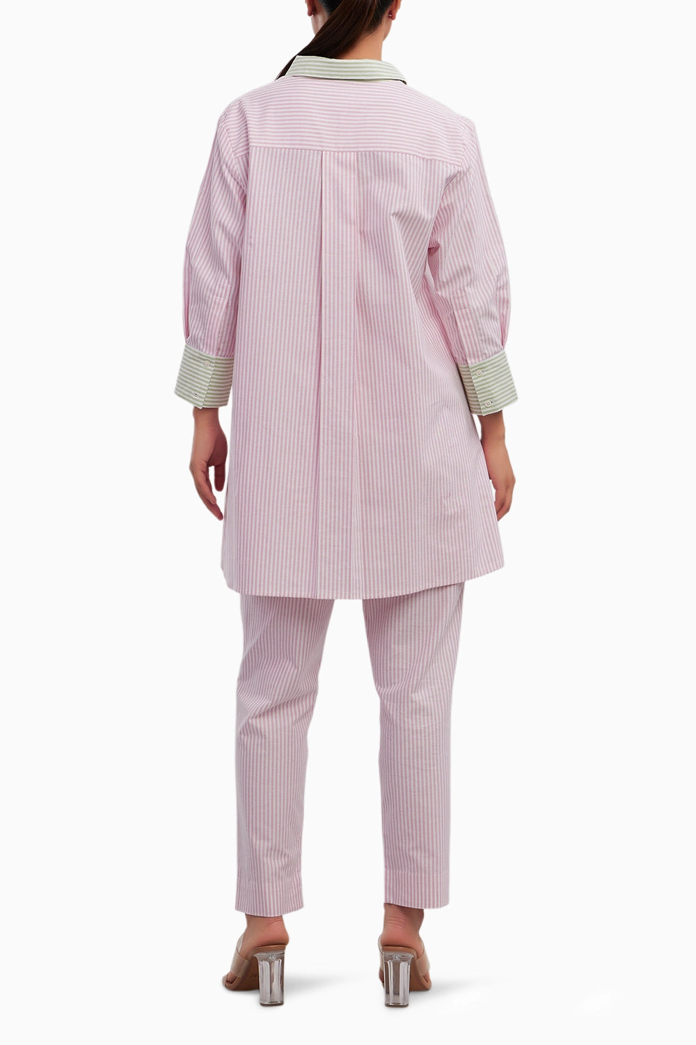 Stripe Pearl Swarovski Pocket Shirt