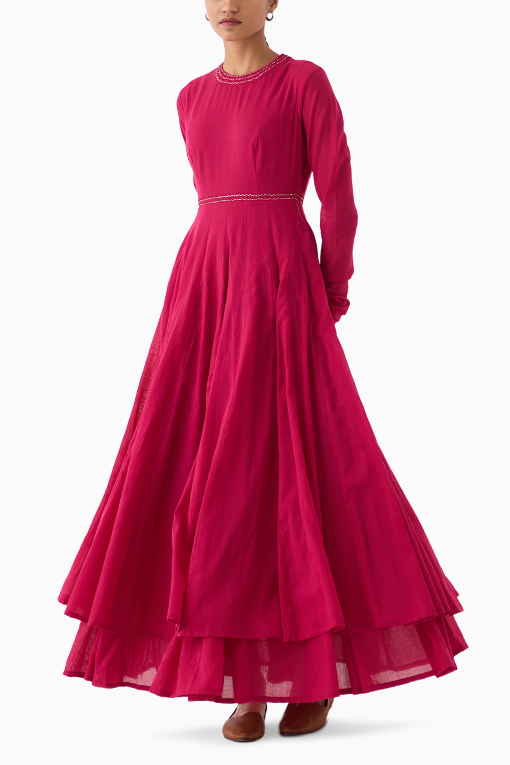 Amrita Rani Pink Ghoomar Anarkali Set