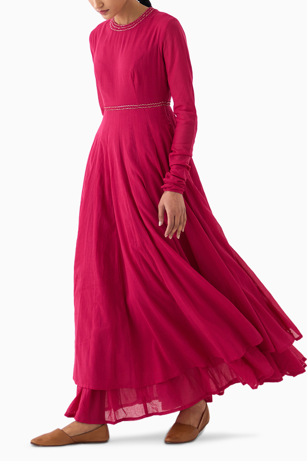 Amrita Rani Pink Ghoomar Anarkali Set