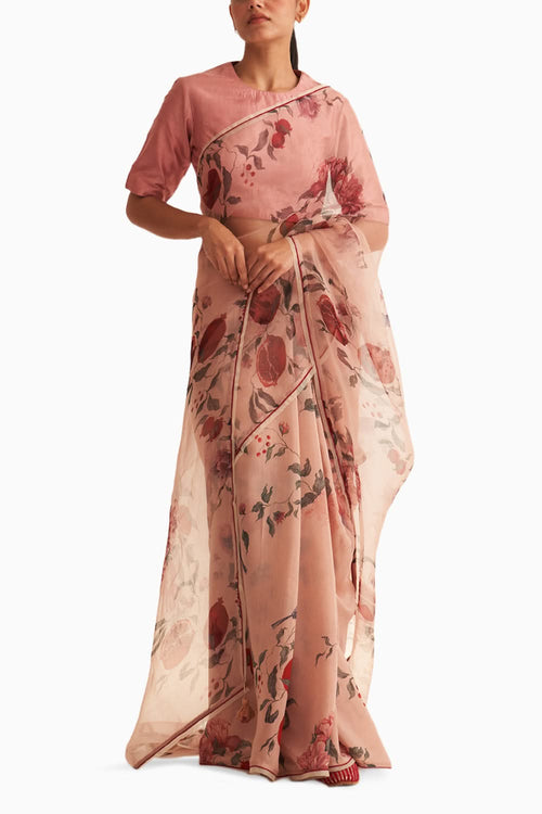 Saira Old rose Saree