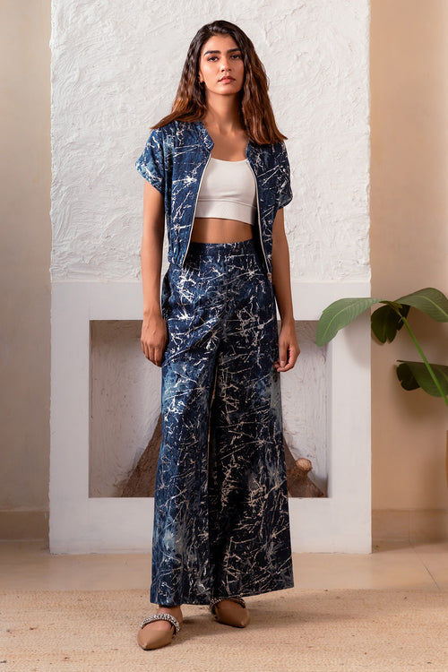 Dark Marble Denim Jacket