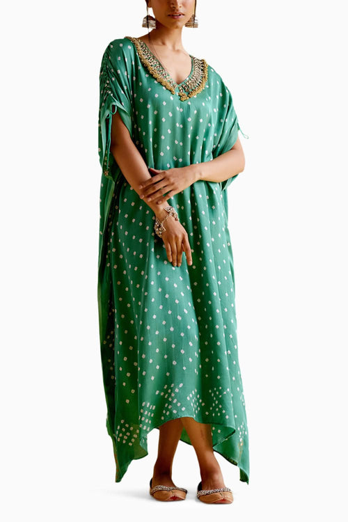Dakshayani Sage Green Kaftan