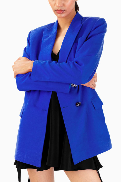 Minimalist Sapphire Pashmina Jacket