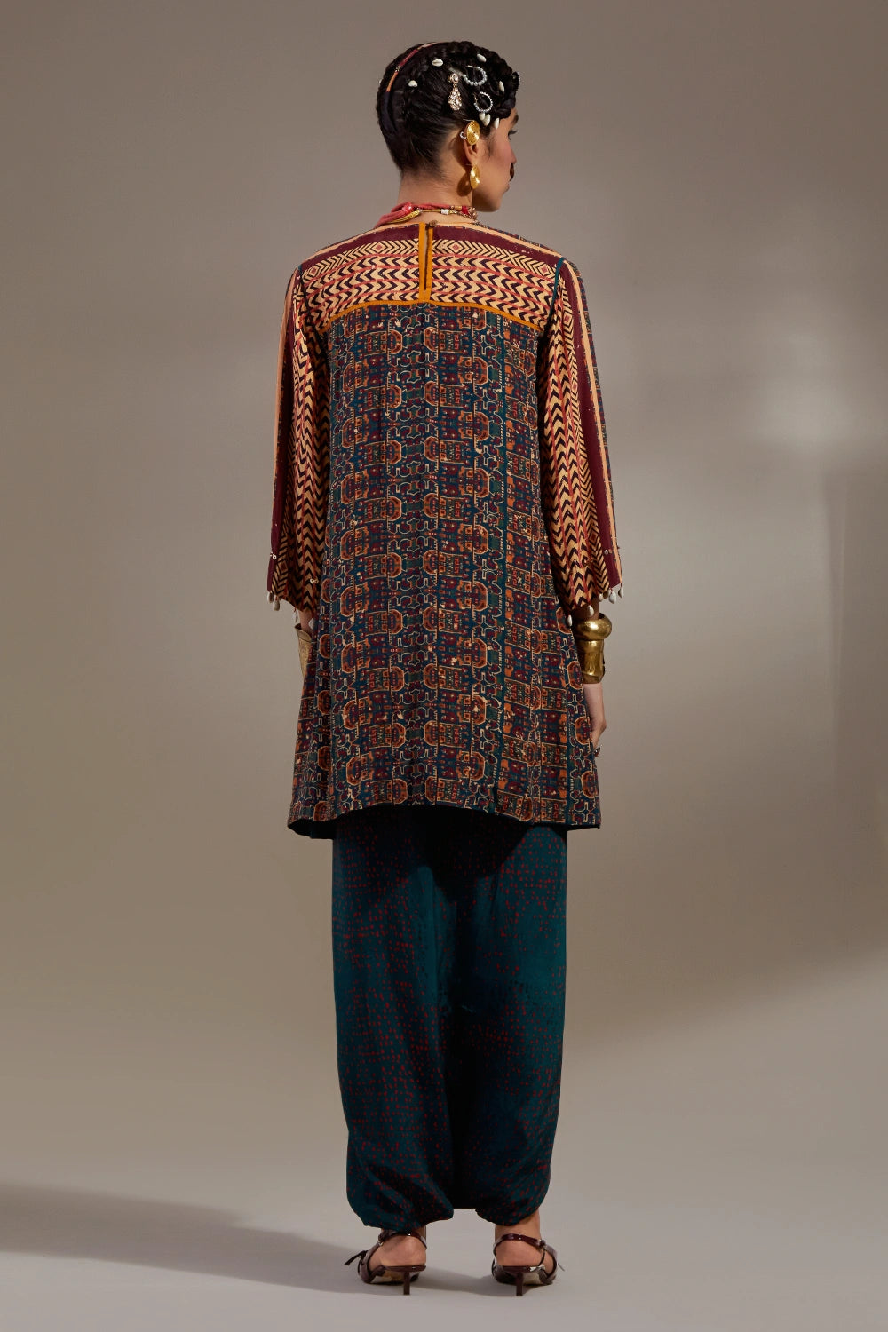 Hara Anka Mitra Short Kurta Set