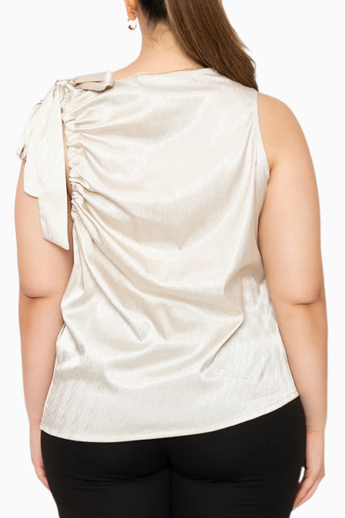 Snowdrop Cream Satin Top