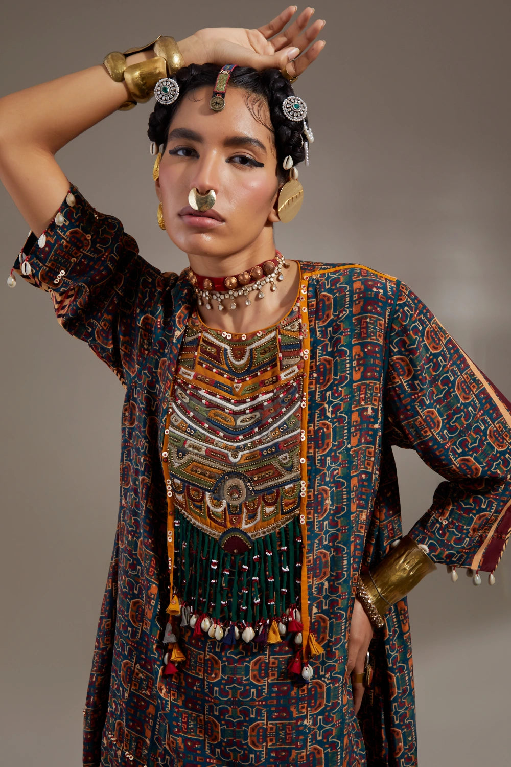 Hara Anka Mitra Short Kurta Set