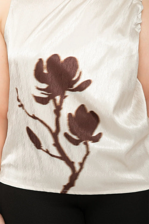 Snowdrop Cream Satin Top