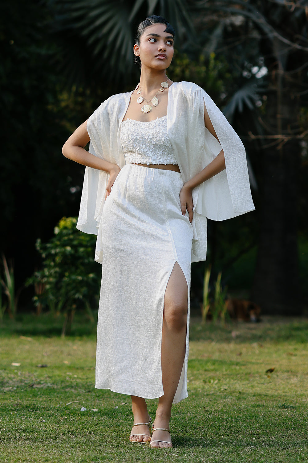 Viva Crinkled Satin Co-ord Set