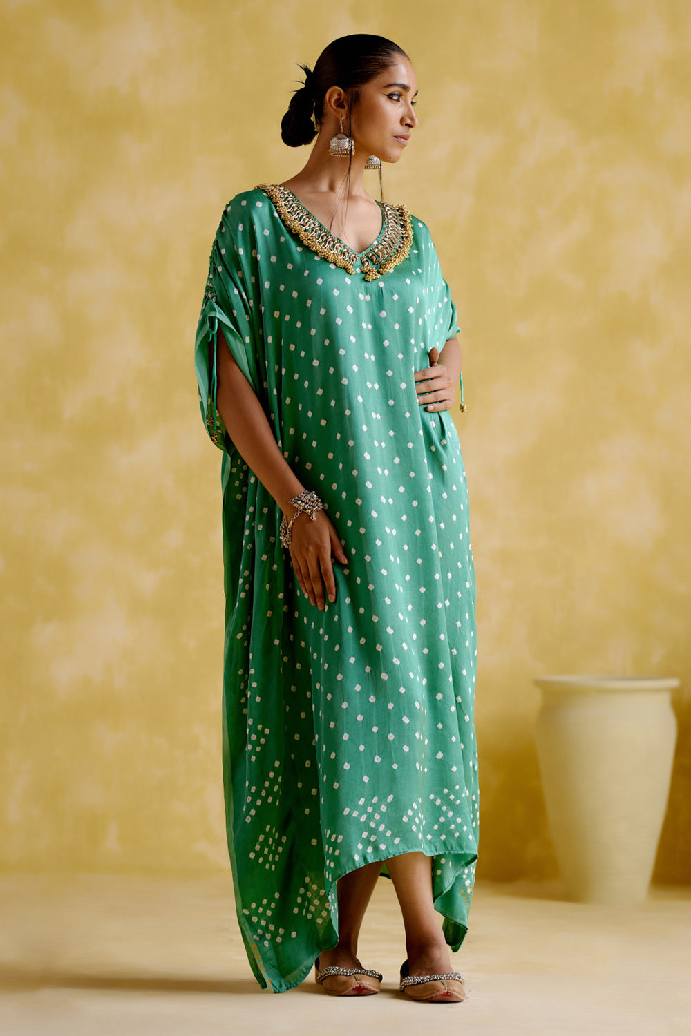 Dakshayani Sage Green Kaftan