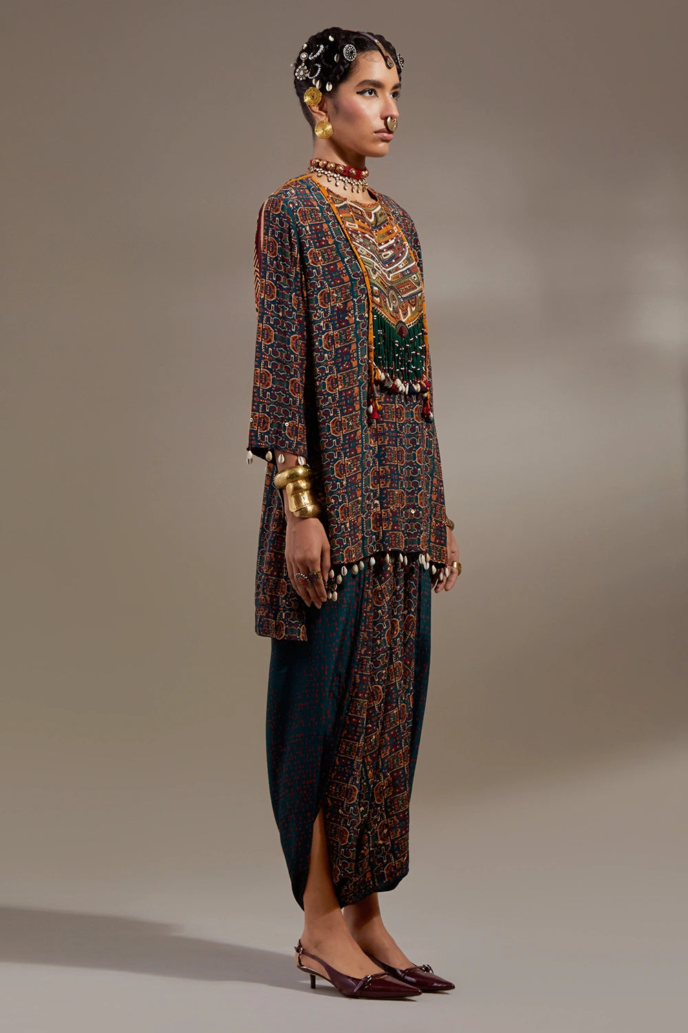 Hara Anka Mitra Short Kurta Set