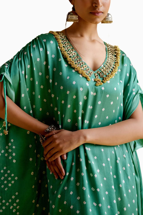 Dakshayani Sage Green Kaftan