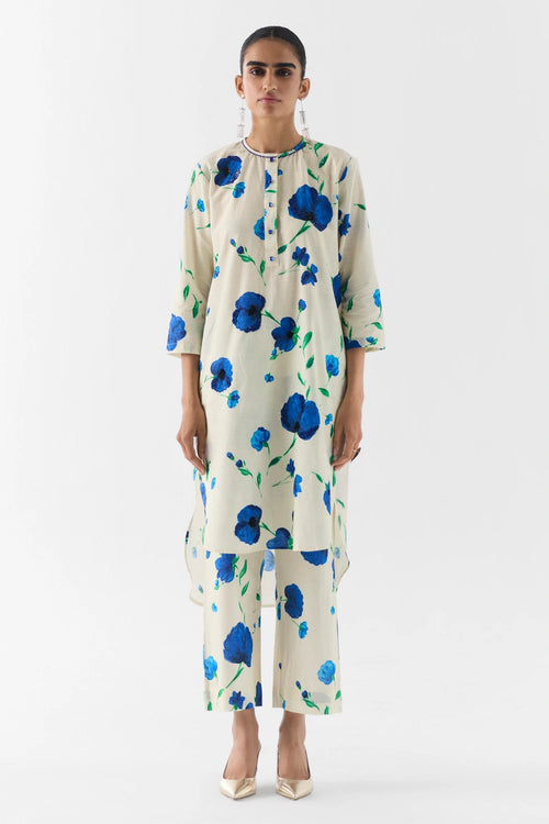 Moss Rose Kurta And Pants Set