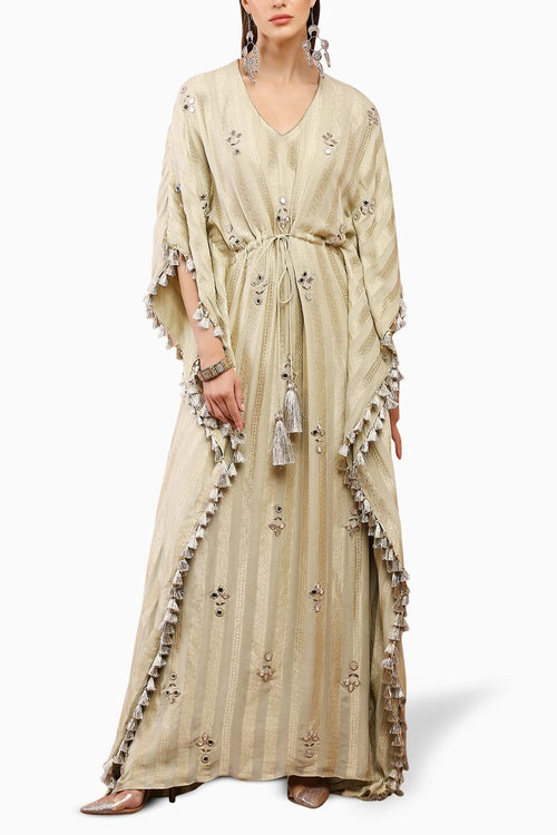 Mint Embroidered Kaftan