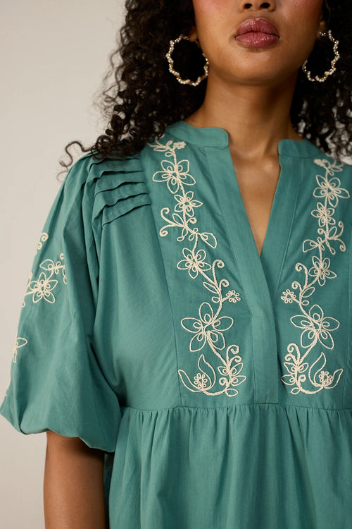 Teal Dove Mini Dress