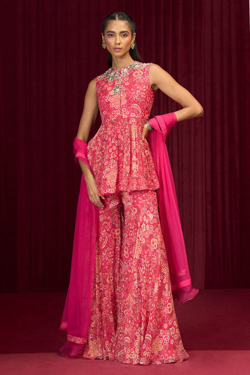 Rhapsody Peplum Garara Set