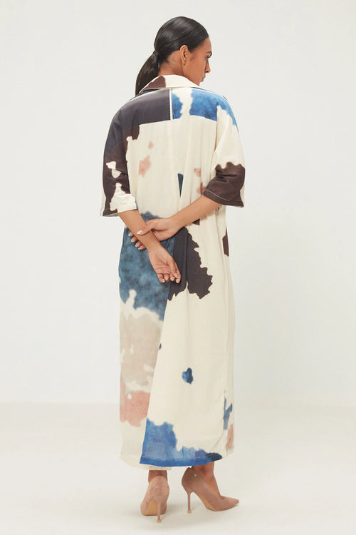 Ecru Dapple Shirt Dress