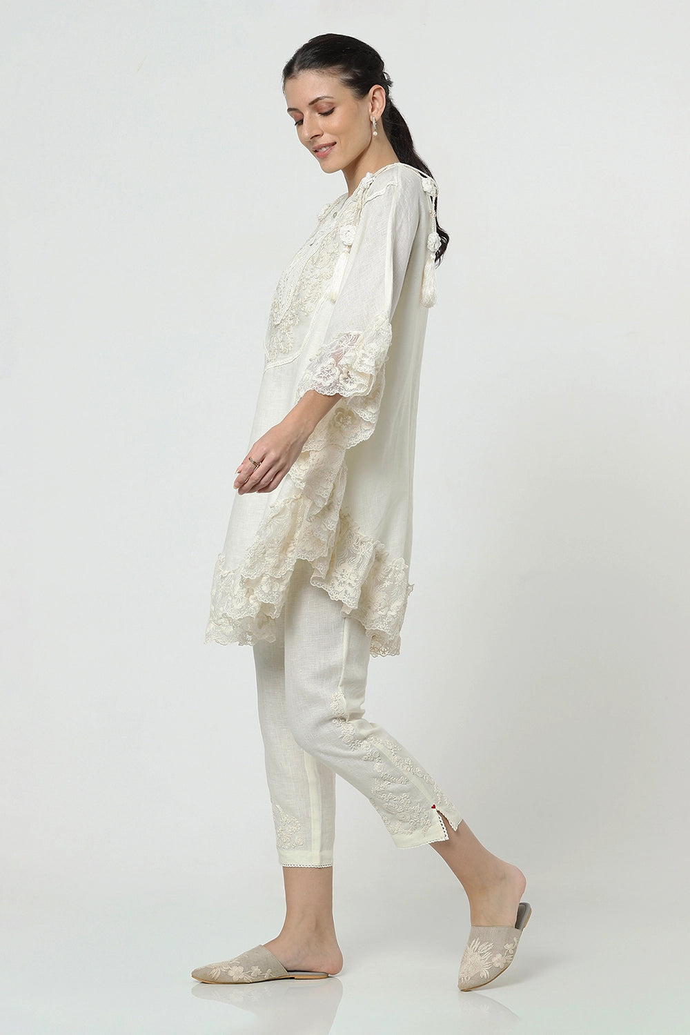 Love Lace Croissant Off-White Co-ord Set