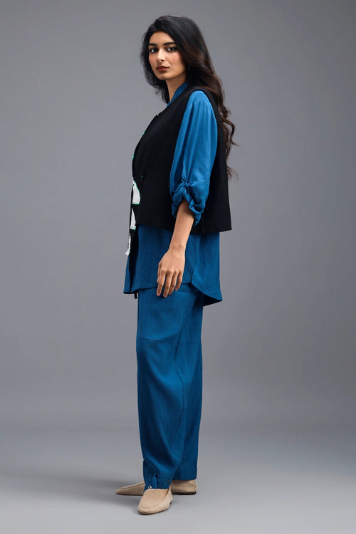 Blue Linen Pants