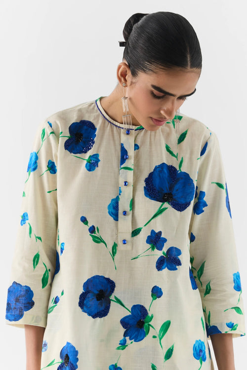 Moss Rose Kurta And Pants Set