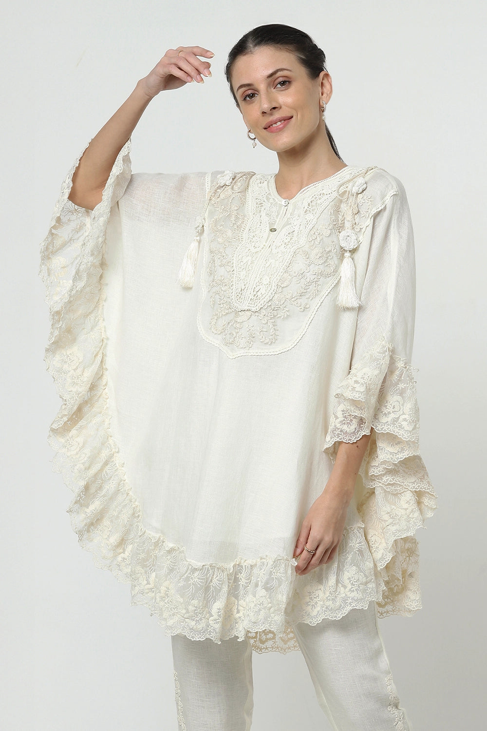 Love Lace Croissant Off-White Co-ord Set