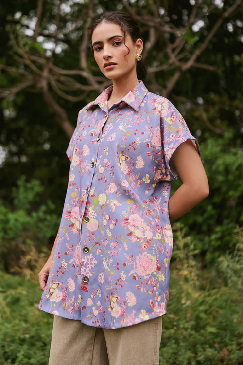 Eloise Printed Shirt with Denim Pants