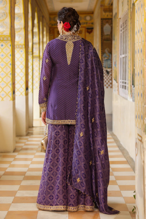 Ahista Purple Printed Sharara Set