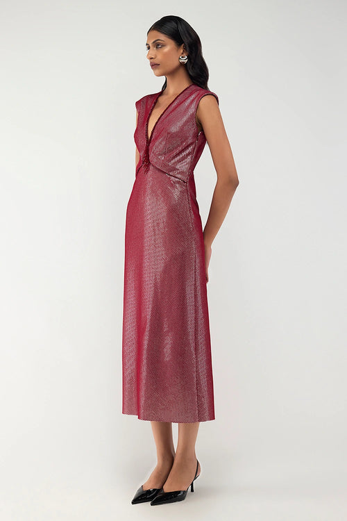 Midnight Mirror Sheath Charcoal Dress