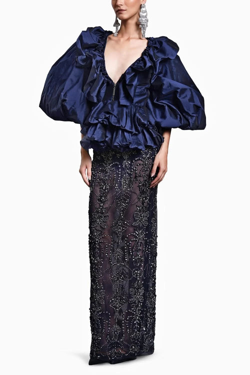 CF Navy Crystal Skirt