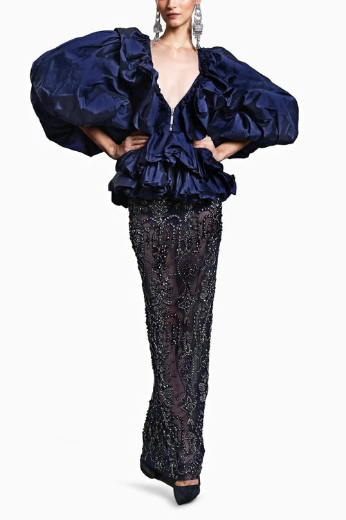 CF Navy Crystal Skirt