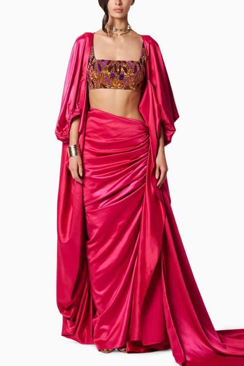 Sara Fuschia Cape