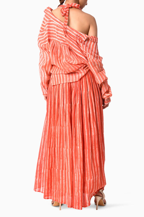 Shirt Co-ord Coral Shima Tama Co-ord Set